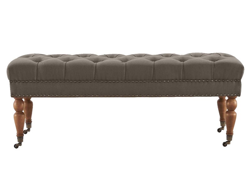 Bellay Ottoman Bench Linen Brown Carousel 2