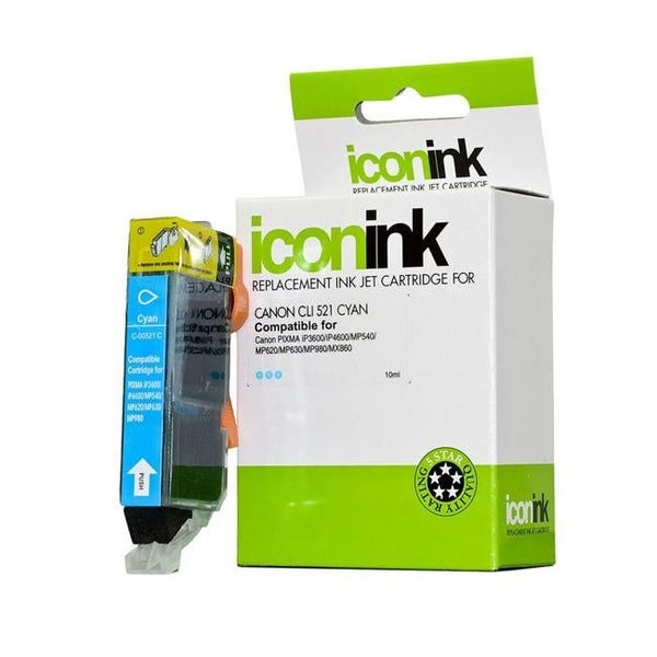 Icon Compatible Canon CLI521 Cyan Ink Cartridge Carousel 1
