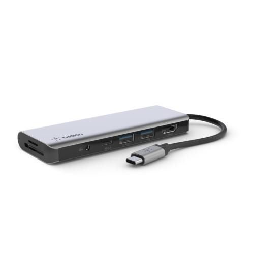 Belkin USB-C 7-in-1 Multiport Hub - Space Grey [AVC009btSGY] Carousel 1