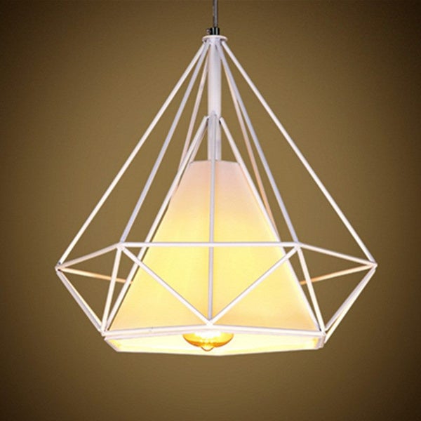 Modern Pendant Hanging Light Lampshade White Carousel 1