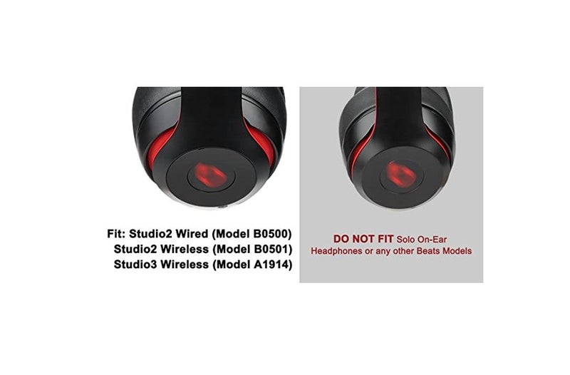 PTN White Ear Pads Cushions Replacement Beats Studio 2.0 3.0 Headphones Dr. Dre Carousel 3