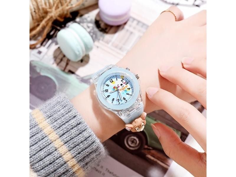 New Sports Kids Watches For Girls Boys Gift Easy Read Silicone Flash Quartz Carousel 1