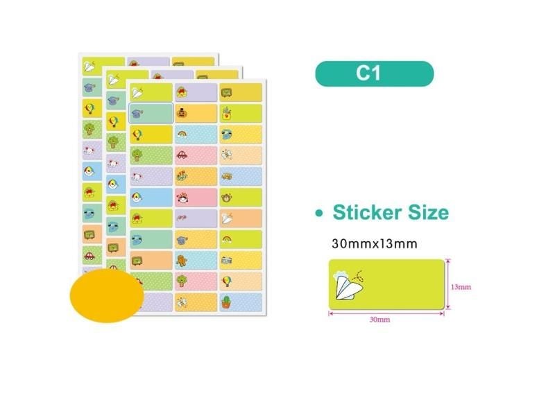 120Pcs Customize Name Stickers Waterproof Personalized Labels Children School Carousel 1