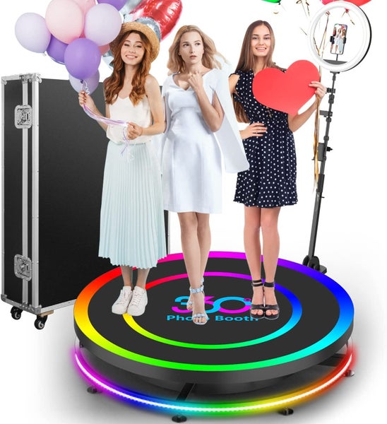 360 Photo Booth Machine for Parties,360 Slow Motion Photo Booth 3-4 People Stand Carousel 16