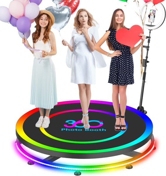 360 Photo Booth Machine for Parties,360 Slow Motion Photo Booth 3-4 People Stand Carousel 1