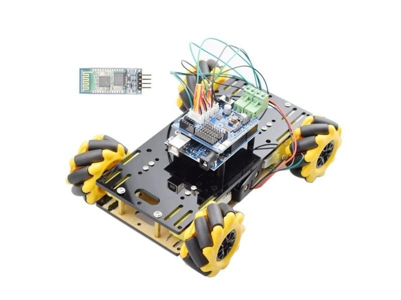 Mini RC Mecanum Wheel Omni Robot Car Chassis Kit With TT Motor For Arduino Carousel 1