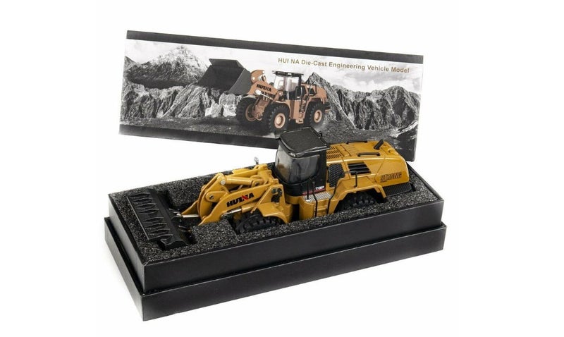 Die-cast HUINA 1714-2 Bulldozer Loader Model Scale 1:50 FULL METAL Carousel 1
