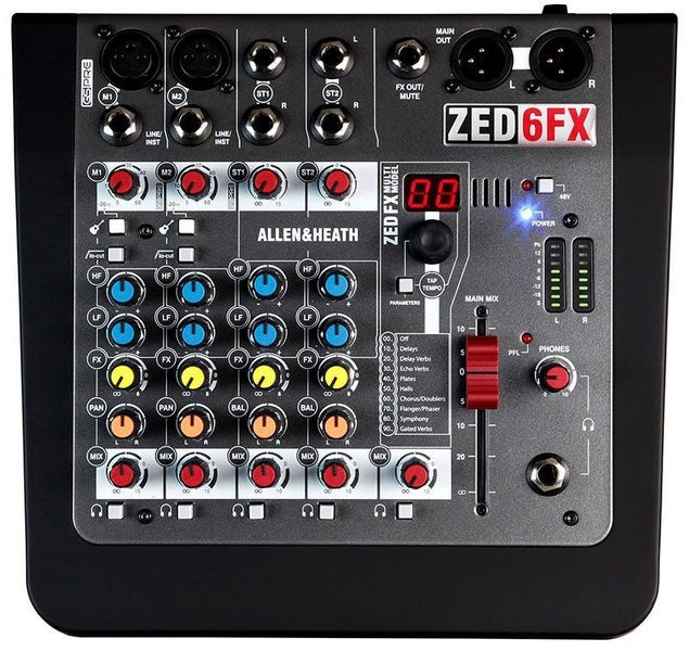 ZEDi 10 Mixer 4 Mono+2 Stereo 2 Aux 4Track USB Interface Carousel 1