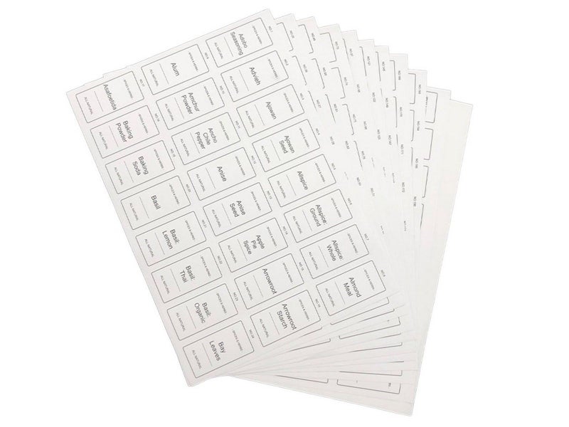 744pcs Spice Jar Label Set Water Resistant Seasoning Jar Labels Stickers Decals Carousel 8