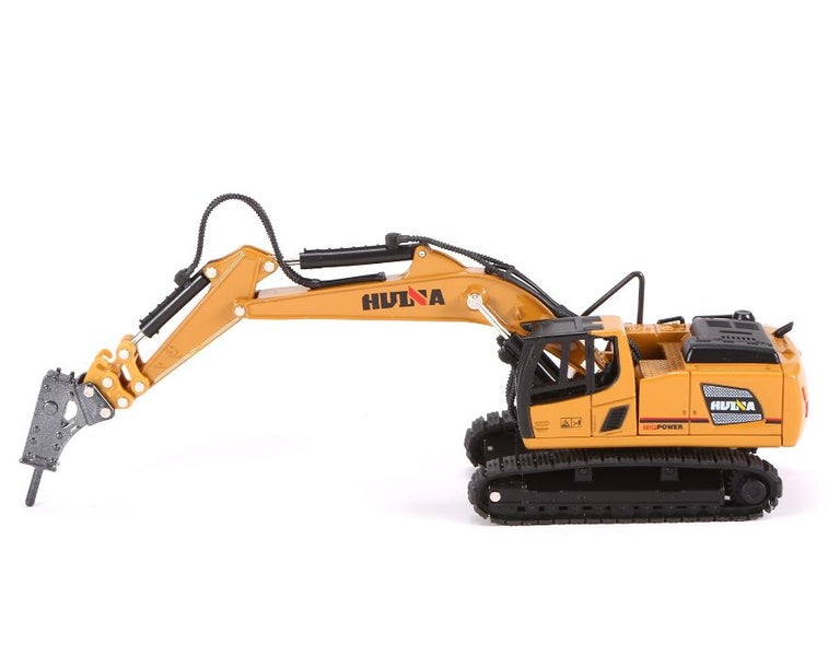 Die-cast Demolition Digger Model Scale, 1:60, Huina 1811 YELLOW Carousel 2