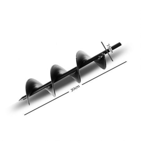 GIANTZ Power Garden Auger Small Earth Planter 75 X 300MM Black Carousel 2