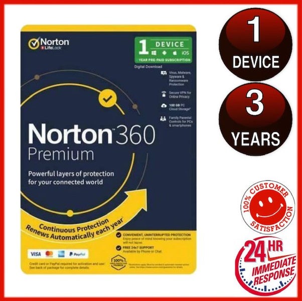 Norton 360 Premium 1 Device 3 Year Carousel 2