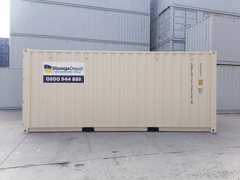 20ft Std New Build Shipping Container - Beige, Green63617773629953113