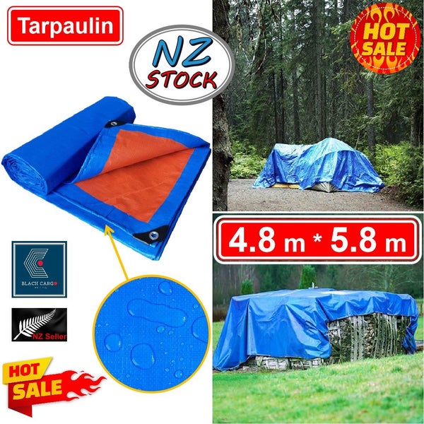 Tarpaulin Waterproof Tarp Tarps 4.8m x 5.8m *Local Buy* Carousel 1