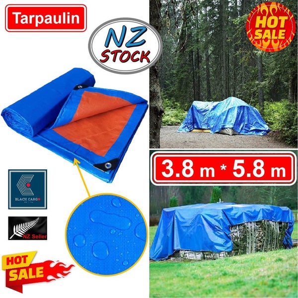 Brand New Tarp Tarpaulin Tarps 3.8m x 5.8m Heavy Duty *Clearance* Carousel 1