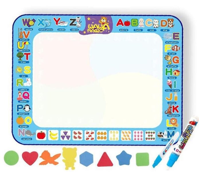 Kids Magical Water Canvas Toys Water Painting Drawing Graffiti Pad Doodle Mat Carousel 2
