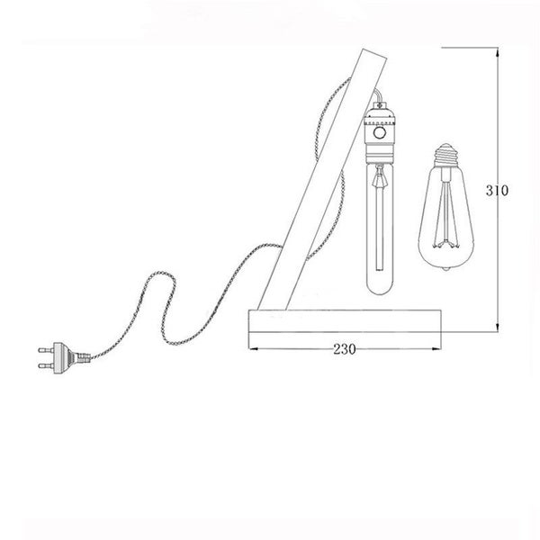 wood trangle desk lamp Carousel 4