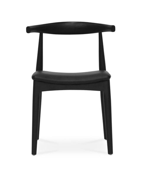 ELBOW CHAIR (black + black Genuine Leather) Carousel 1