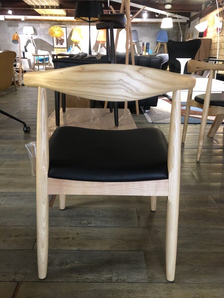 ELBOW CHAIR (black + black Genuine Leather) Carousel 6