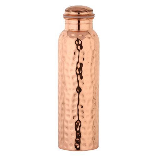 Pure Copper Hammered Water Bottle Joint Free Leak Proof (900 ml) Carousel 4
