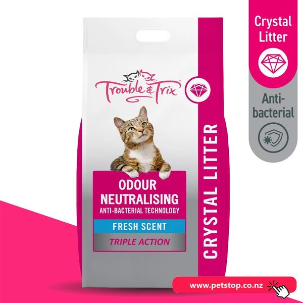 Trouble&Trix Odour Neutralising Fresh Scent Crystal Litter 15L Carousel 1