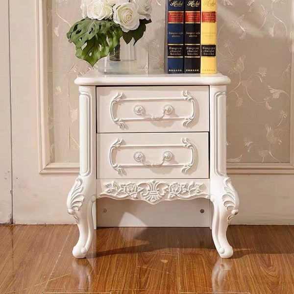 X01 European style Champagne/Cream White 7PC Super king size Bedroom Set Carousel 6