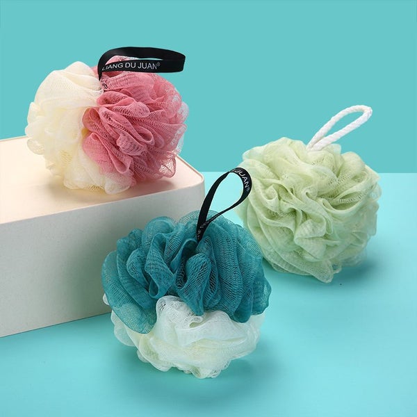 NEW 3Pcs Bath Puff Mesh Sponge Shower Spa Exfoliating Scrub NEW Carousel 1