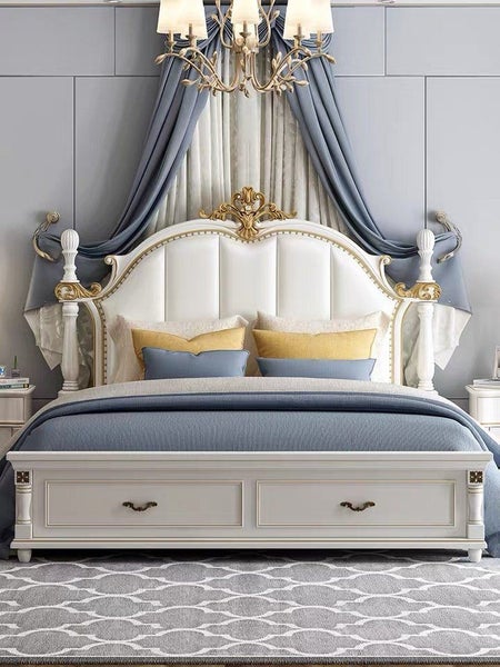 XM8019 Antique style 5 pieces Queen size bedroom set XM6608 Carousel 2