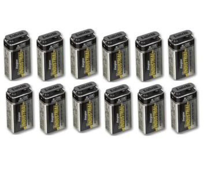 9V Energizer Battery Industrial Pack of 12, 9 V, PP3, Alkaline Carousel 1