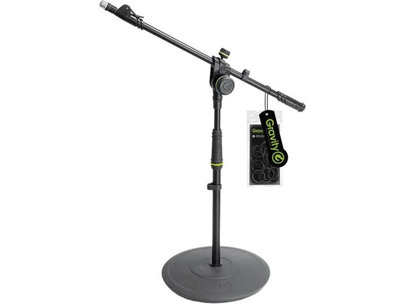 Gravity GMS2222B Short Microphone Stand with Round Base (Black) Carousel 1