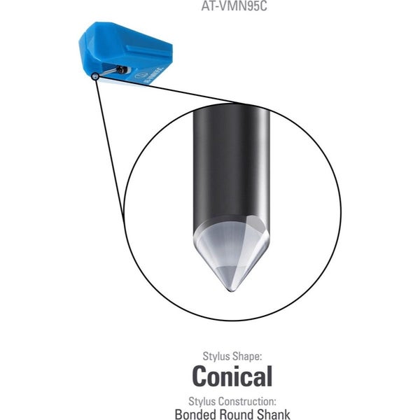 Audio-Technica AT-VMN95C Replacement Stylus CONICAL BONDED Carousel 2