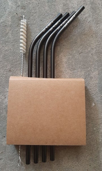Stainless Steel Bent Straws - Black Carousel 2