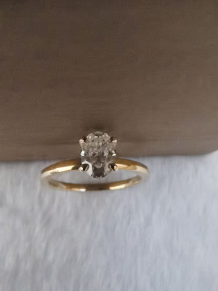 1ct Moissanite Oval Diamond Solitaire Ring Solid 14K YELLOW GOLD AU585 Stamped63003374026243112