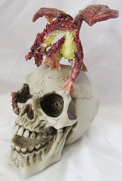 Dragon on a skull, red glitter finish Carousel 2