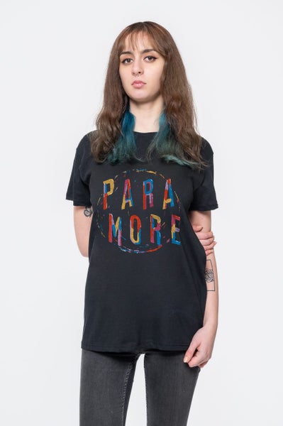 Paramore T Shirt Spiral Band Logo new Official Unisex Black Carousel 5