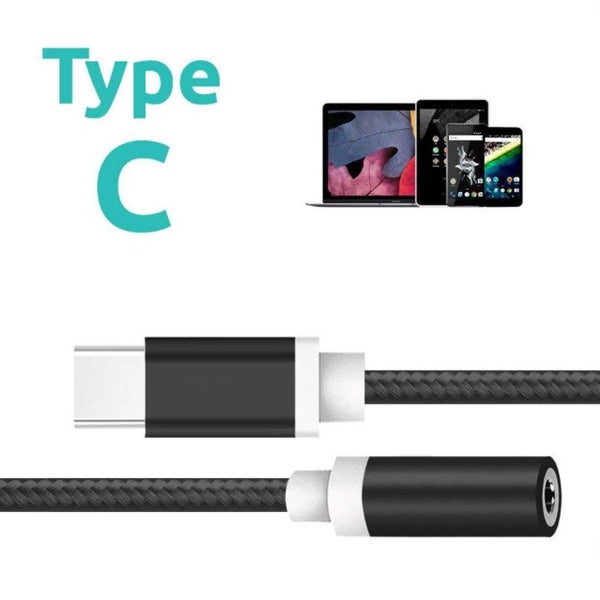 USB-C Type C to 3.5mm Aux Audio Headphone Adapter Cable Carousel 1