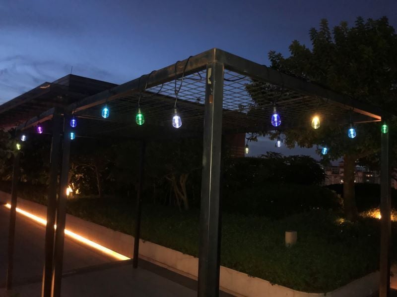 Solar Party/festoon lights15 Metres of R/C, multi coloured Carousel 1