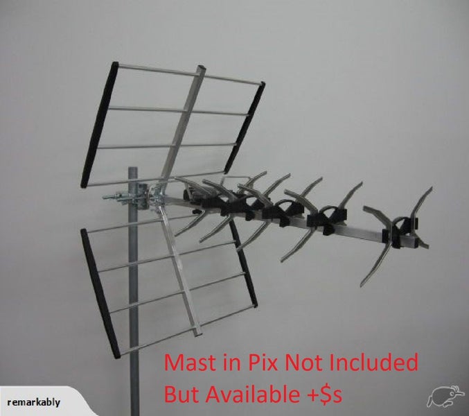 UHF Freeview Antenna Aerial Terestrial Yagi Horiz & Vert Polarity LTE 4G 40Elemt Carousel 1