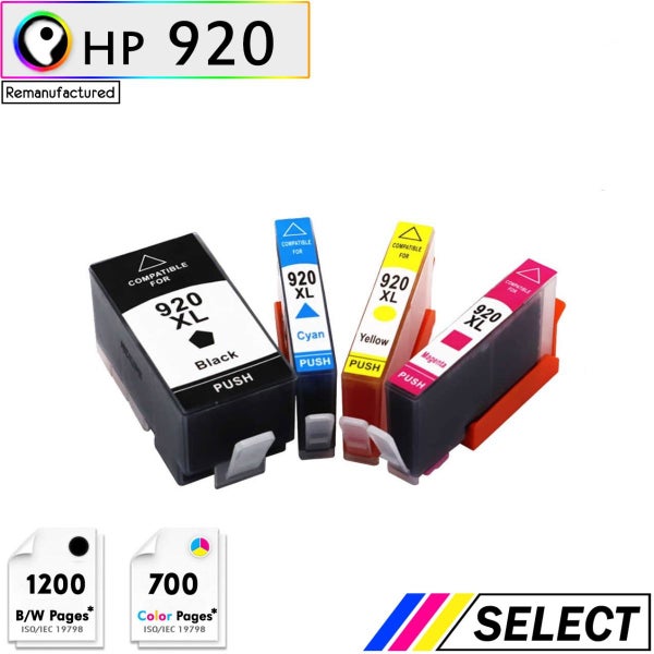 NEW Compatible HP 920XL BK C M Y Ink Cartridges Carousel 1