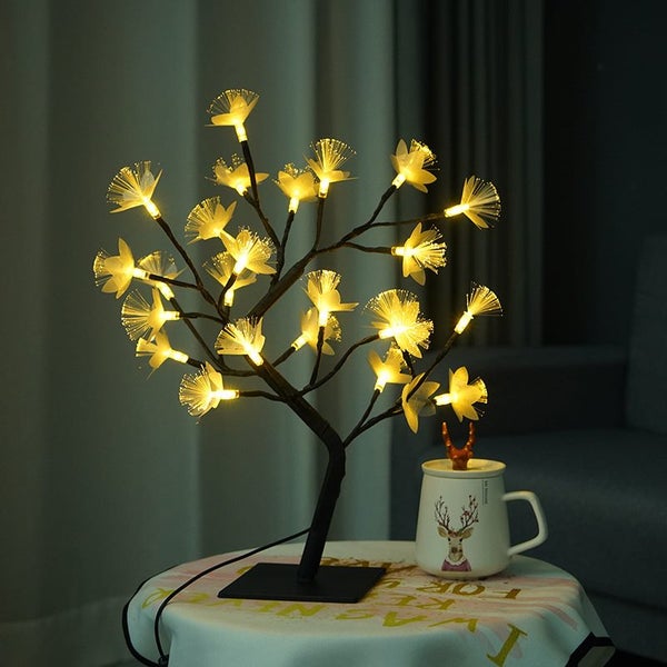 Fiber Optic Tree Lamp, LED Decor Desk Lamp Carousel 1