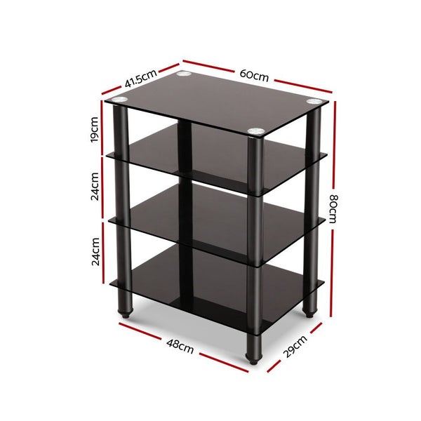 Artiss 4 Tier Tv Media Stand TV Stands & Mounts Carousel 2