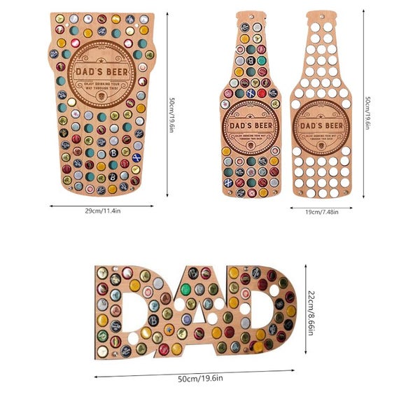Beer Bottle Cap Collection Bracket Wall Art Decoration Plaques & Signs Carousel 2
