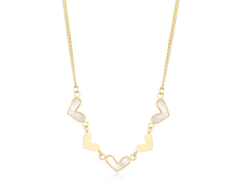 Necklace Heart Pendant Stainless Steel Yellow Gold-plated Necklace For Women Carousel 1
