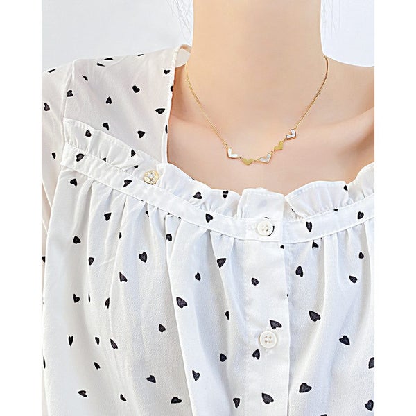 Necklace Heart Pendant Stainless Steel Yellow Gold-plated Necklace For Women Carousel 5