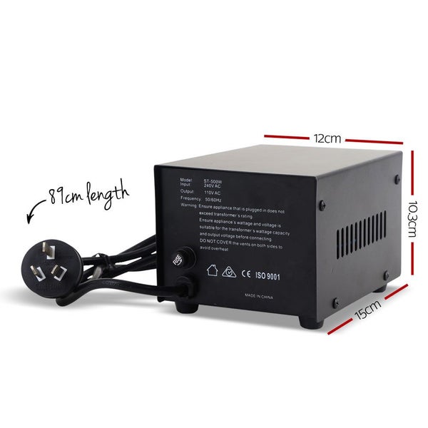 Giantz Stepdown Transformer 500W 240V To 110V Step Down Transformers Carousel 2