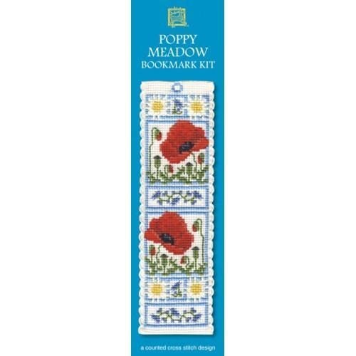 Textile Heritage Bookmark Cross Stitch Kit - Poppy Meadow Carousel 1