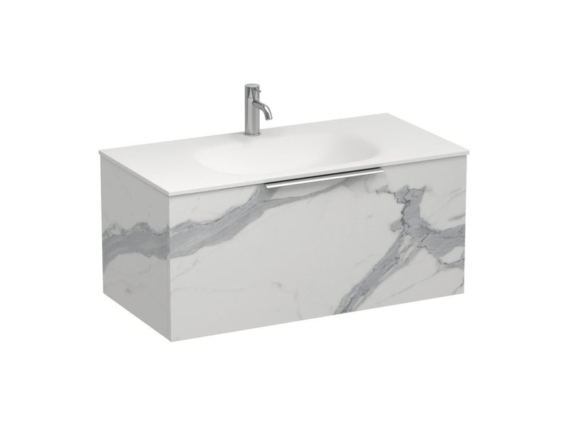 Toscana Spio 900 1 Drawer Vanity Calacutta Grey *Run Out Model* Was $2999 Carousel 1