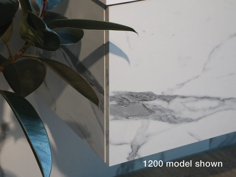Toscana Spio 900 1 Drawer Vanity Calacutta Grey *Run Out Model* Was $2999 Carousel 2