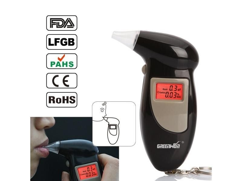 AT-68s Ethylotest Digital Ecran Avec Embouts Ethylometre Testeur Alcool Digital Carousel 1