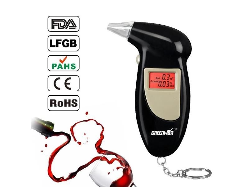 AT-68s Ethylotest Digital Ecran Avec Embouts Ethylometre Testeur Alcool Digital Carousel 2